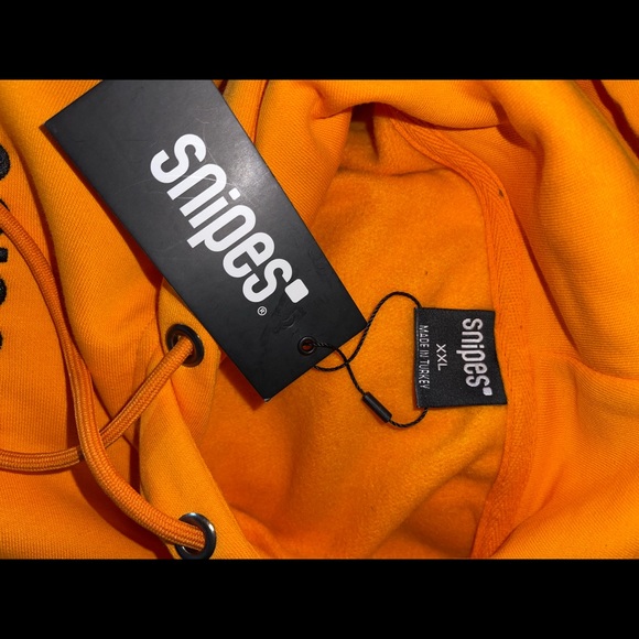 NWT SNIPES BRIGHT ORANGE HOODIE - Picture 4 of 6